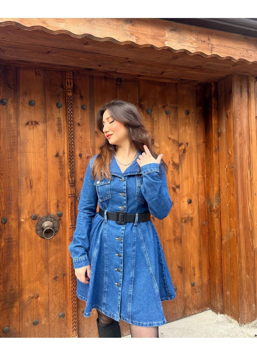 Kemer Detay Kot Elbise
